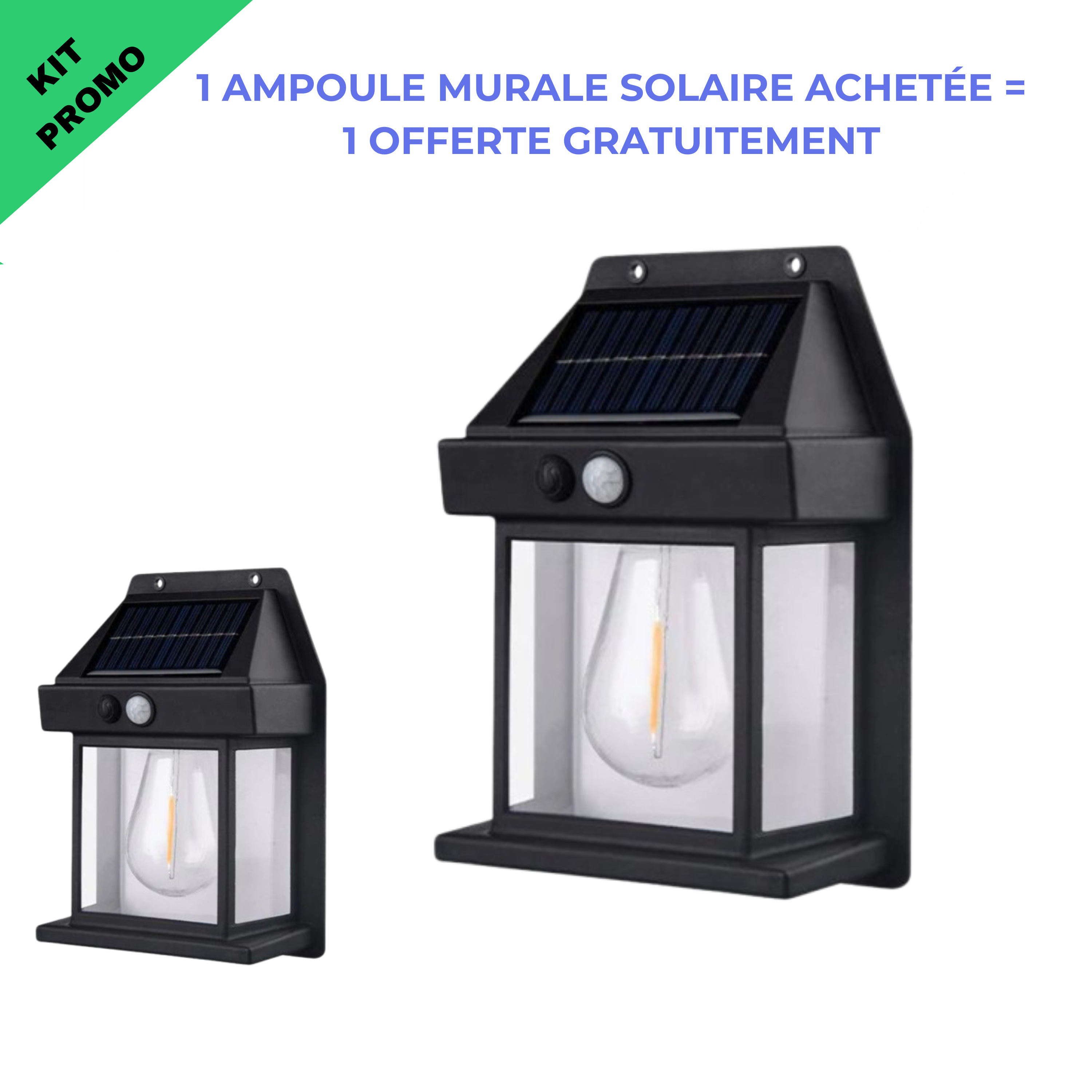 2 Ampoule murale solaire