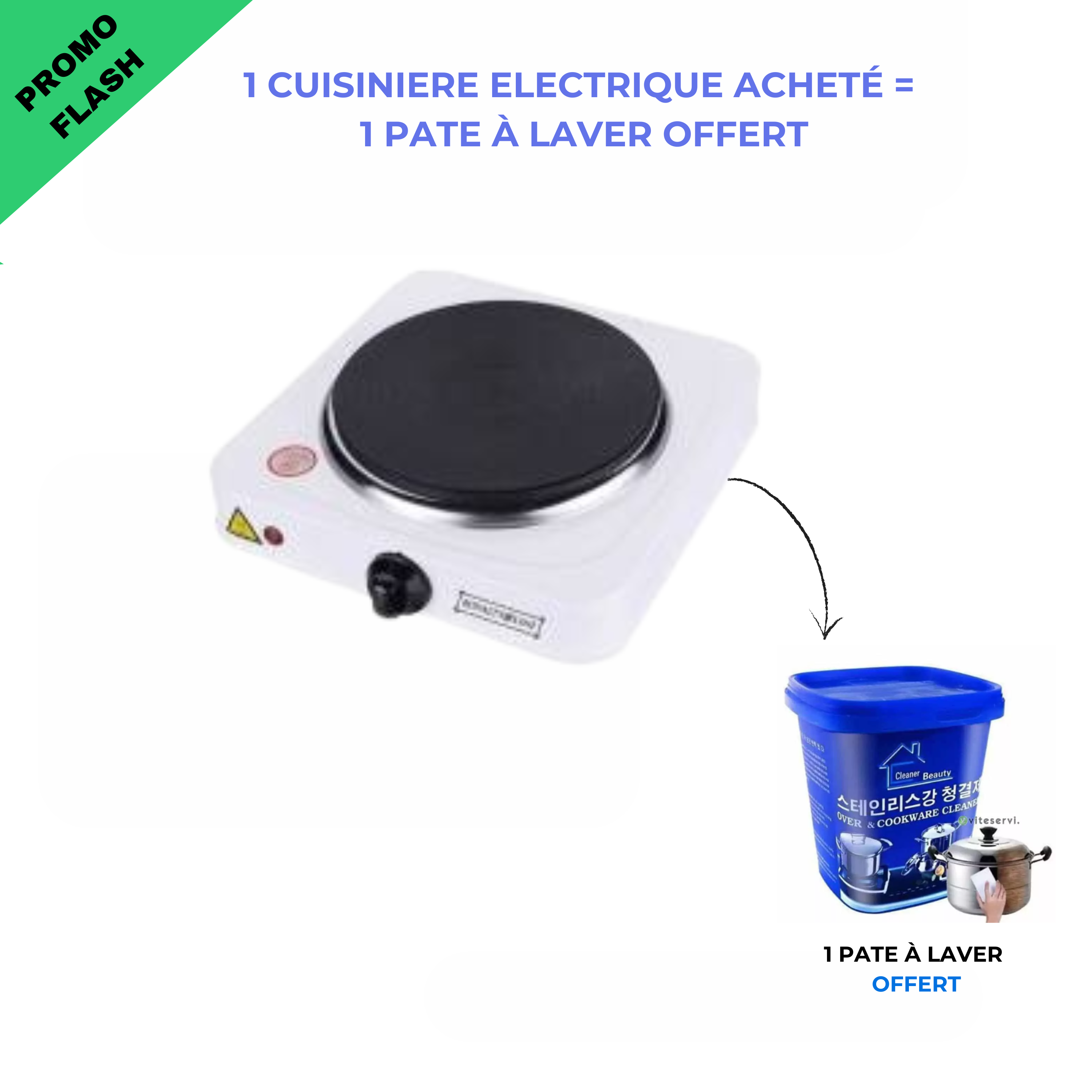 Cuisiniere electrique + pates à laver NI