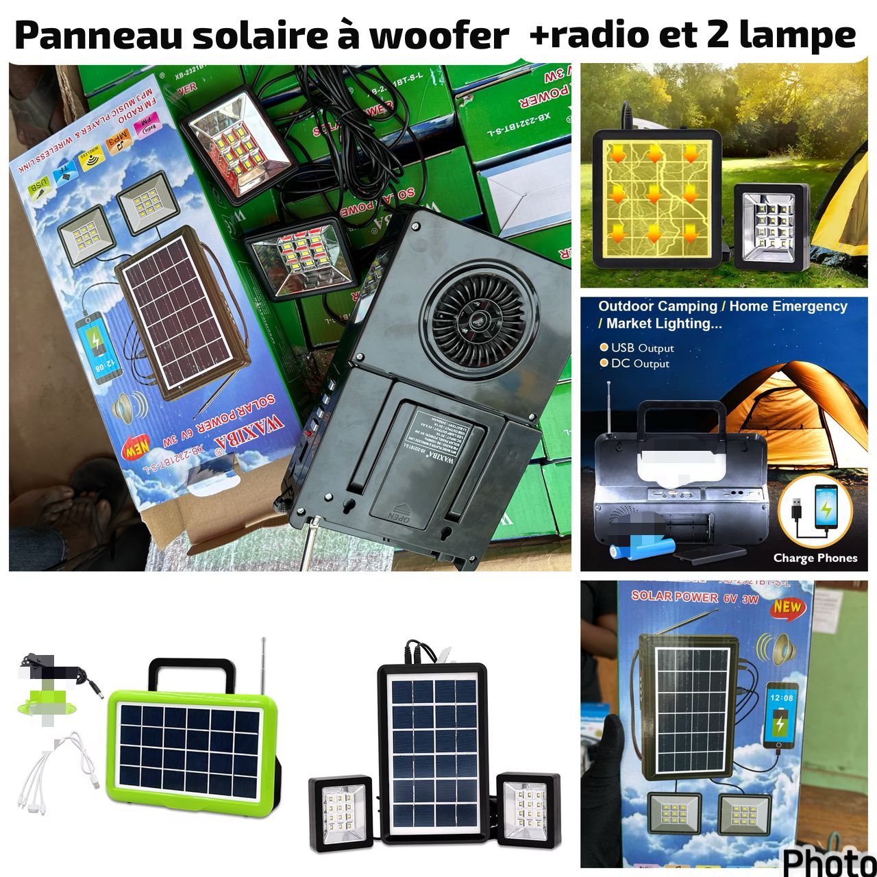 Panneau solaire + 2 ampoules offert cadeaux